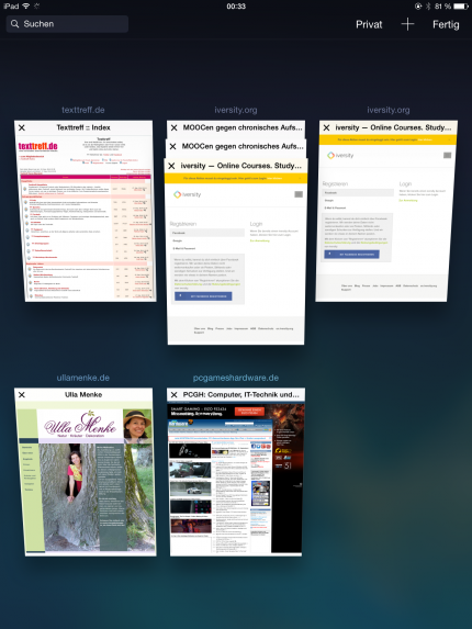 iOS 8: Safari-Browser