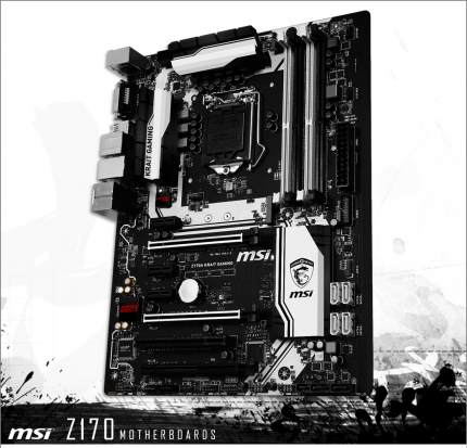 MSI Z170 Krait: Schwarz-weißes Mainboard für i7-6700K & i5-6600K
