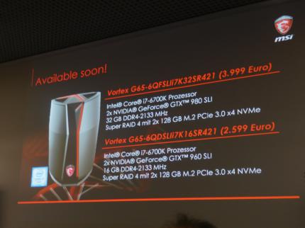 Cebit 2016: Den Vortex durften wir erneut nicht öffnen, dafür gibt es jetzt Preisangaben. Die MXM-GTX-960 ist übrigens MSI-exklusiv.