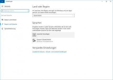 Über die Windows-Einstellungen ändert ihr die Sprache.