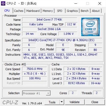 Kaby Lake X: Core i7-7740K erreicht 7,5 GHz