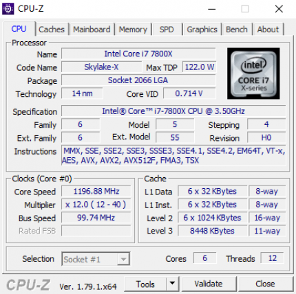 Core i7-7800X Retail