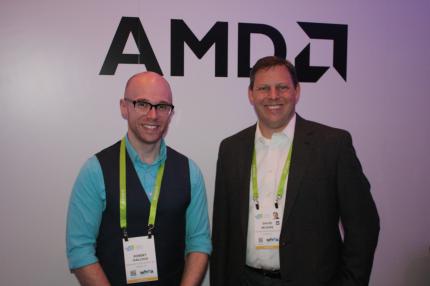Robert Hallock und David McAfee (rechts) sind bei AMD für das technische Marketing beziehungsweise das Produktmanagement der Ryzen-Plattform verantwortlich.<br>
 