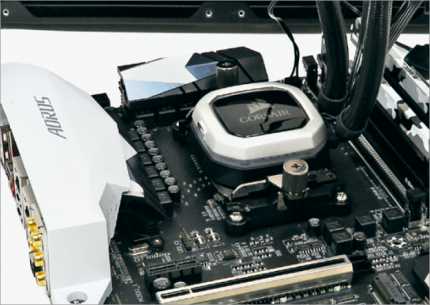 Bei unserem´Test mit einer Kompaktwasserkühlung nutzen wir die Corsair H115i Pro.&nbsp;