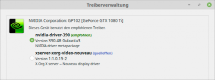 Linux Mint bietet eine komfortable Oberfläche zur Verwaltung von quelloffenen und proprietären Treibern.