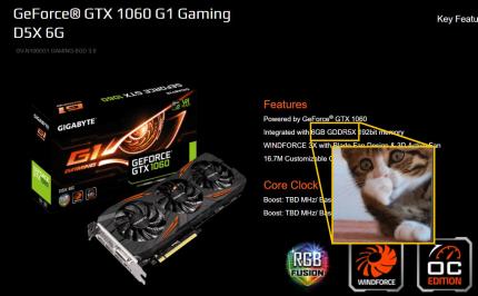 Gigabyte GTX 1060 Gaming G1 mit GDDR5X-Speicher
