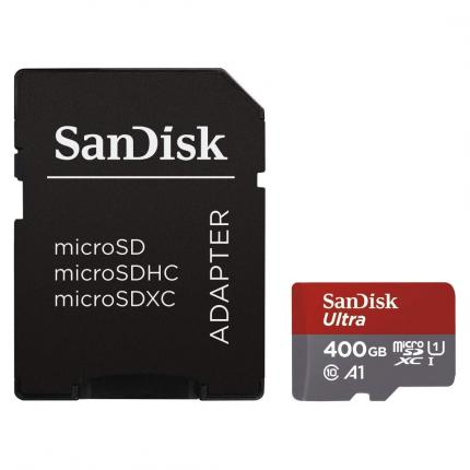 Die Sandisk Ultra 400GB microSDXC inklusive Adapter gibt es derzeit für 74,99 Euro bei Amazon.