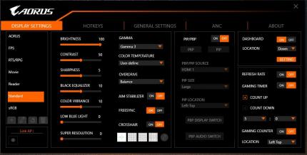 Gigabyte Aorus KD25F: 'OSD Sidekick'