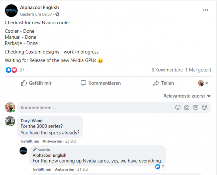 Nach EKWB meldet sich auch Alphacool zu Wort