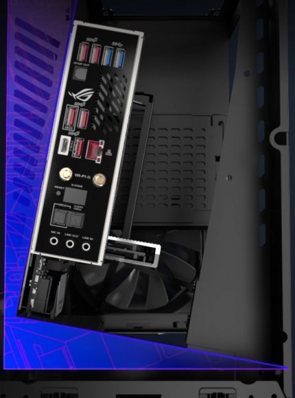 Im Asus ROG Z11 wird das Mainboard gedreht verbaut.