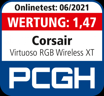 PCGH Wertung Cosair Virtuoso RGB Wireless XT