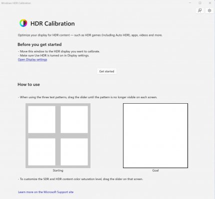 Windows HDR Calibration App für Windows 11 erfordert einen passenden HDR-Monitor oder TV mit HDR.
