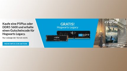 Alternate-Aktion: SSD oder RAM von Crucial kaufen und Hogwart Legacy gratis dazu bekommen.
