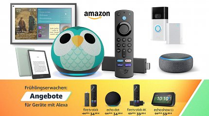 Amazon-Geräte mit Alexa und Prime Video wie Fire TV Stick oder Echo Dot jetzt für kurze Zeit zu tollen Rabattpreisen.