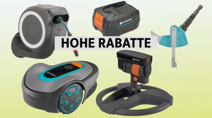 Rasensprenger, Schlauchbox, Mähroboter und vieles mehr von Gardena bei Amazon zu rabattierten Preisen.