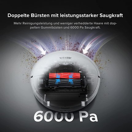 Der Roborock S8 bietet im Vergleich zum S7 gleich zwei Gummibürsten.
