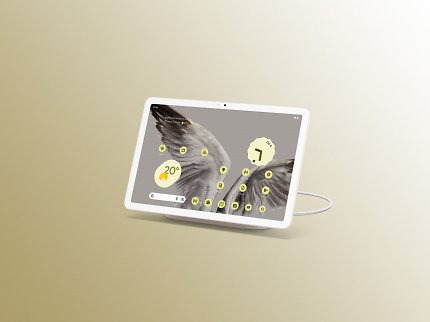 Google Pixel Tablet kommt mit Docking-Station mit Lautsprecher daher.