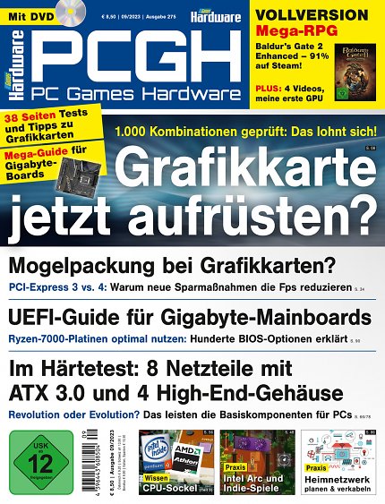 <strong>DVD-Cover </strong>der PCGH-Ausgabe 09/23. Auf der DVD finden Sie nicht nur weitergehendes Artikelmaterial wie mehr Bilder, sondern auch ein Spiel inklusive (siehe witer unten).