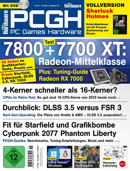 <strong>DVD-Cover </strong>der PCGH-Ausgabe 11/23. Auf der DVD finden Sie nicht nur weitergehendes Artikelmaterial wie mehr Bilder, sondern auch eine GOG-Vollversion (siehe weiter unten).