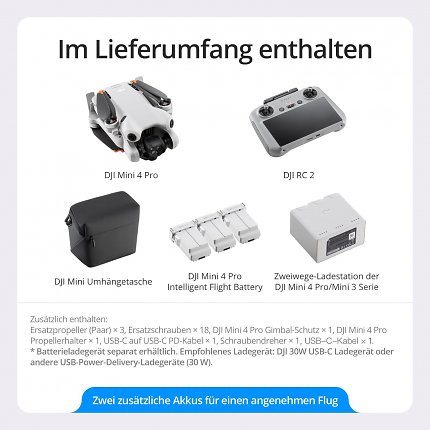 Das ist der Lieferumfang im Fly More Combo Paket.