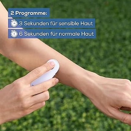 Der Insektenstichheiler verfügt über zwei Programme mit unterschiedlichen Wärmestufen.