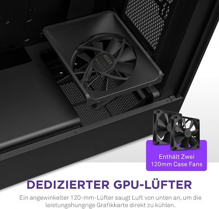 Das Gaming-Gehäuse NZXT H5 Flow bietet einen besonderen 120-mm-Lüfter. Bei Amazon ist es zum Bestpreis im Angebot.