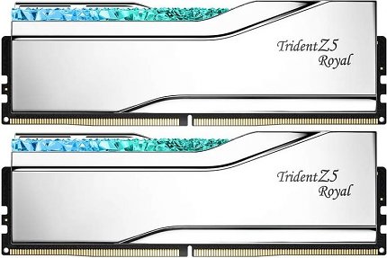 G.Skill Trident Z5 Royal F5-8200J4052F24GX2-TR5S: 2× 24 GiByte DDR5-8200 (40-52-52-131) @ 1,35 Volt