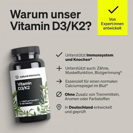 Das Vitamin D3 K2 Depot ist das meistverkaufte Vitamin-D-Präparat bei Amazon.