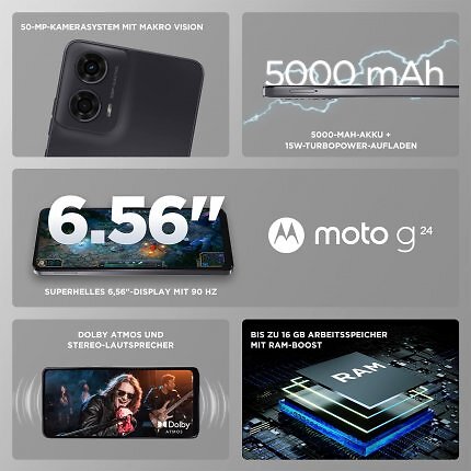 Die Features des Motorola Moto G24 im Überblick.
