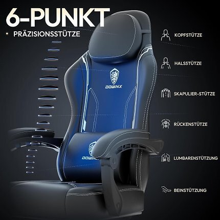 Der Gaming-Stuhl von Dowinx hat ein ergonomisches Design.