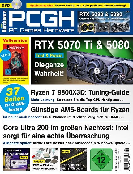 <strong>DVD-Cover </strong>der PCGH-Ausgabe 04/2025. Mit dabei ist <a href='de.gamesplanet.com/game/alfred-hitchcock-vertigo-steam-key--5617-1?ref=computec'><strong>Alfred Hitchcock: Vertigo</strong></a> als Steam-Key.
