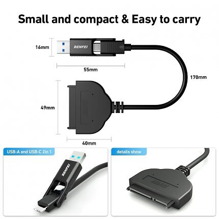 Der Festplatten-Adapter von Benfei ist die rustikale Variante einer externen Festplatte. Man muss ihn nur auf SSD und HDD stecken und kann sie im Nu via USB Daten auf den PC übertragen.