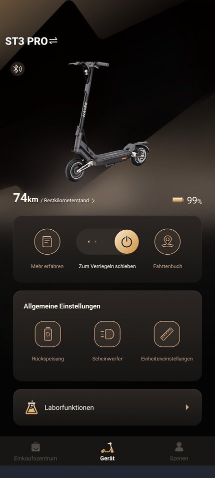 Die Smartphone-App bietet Zugriff auf einige praktische Funktionen
