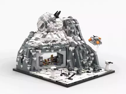 Die Rebellenbasis auf dem Eisplanten von Bluebrixx erinnert an Star Wars Episode 5.