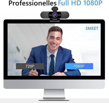 Die Webcam von eMeet bietet ein gutes Bild in Full-HD-Auflösung zum günstigen Preis.