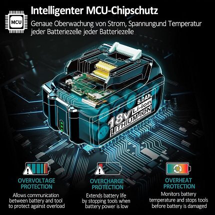 Der MCU-Chipschutz soll vor Überhitzung, Überlastung und Kurzschluss schützen.