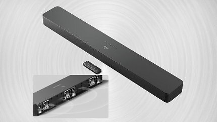 Fire TV Soundbar Plus integriert den Subwoofer.