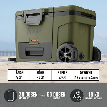 Ninja FrostVault ist eine gut isolierte Kühlbox auf Rollen. Sie ist als frühes Prime-Day-Angebot schon reduziert.