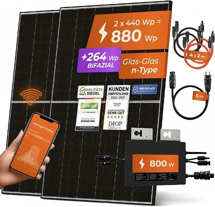 Das Balkonkraftwerks-Komplett-Set der Marke Solarway bietet bifaziales Module von Ja Solar. Bei Amazon ist es nun günsti wie nie.
