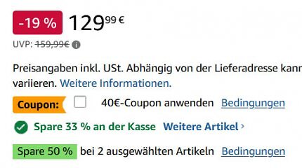 Der Flexispot-Bürostuhl mit ergonomischen Funktionen und einer Belastbarkeit bis 136 kg ist kurz mehrfach reduziert.