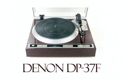 Originales Herstellerbild des Denon DP-37F<strong> </strong>aus den 1980ern.