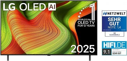 Der LG OLED TV B5 (2025) hat zahlreiche Top-Wertungen eingeheimst.
