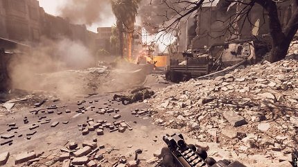 Auch ohne entsprechende Panzer wird die Atmosphäre des Krieges in Kairo deutlich.