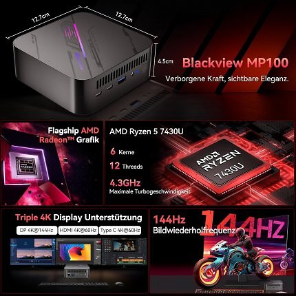Der Blackview MP100 Mini-PC bietet viel für erstaunlich wenig Geld.