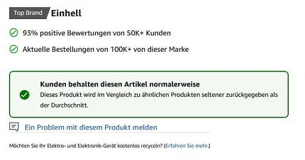 Die Einhell Akku-Heckenschere GC-CH 18/40 Li-Solo wird laut Produktseite selbten retourniert.