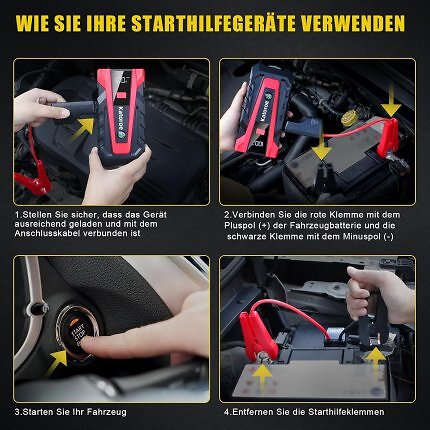 In wenigen Schritten lässt sich die leere Autobatterie starten.