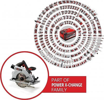 Die Einhell Professional Akku-Handkreissäge TP-CS 18/190 ist mit dem Power-X-Cnage-Akku-18V kompatibel. Sie ist befristet im Amazon-Sale.