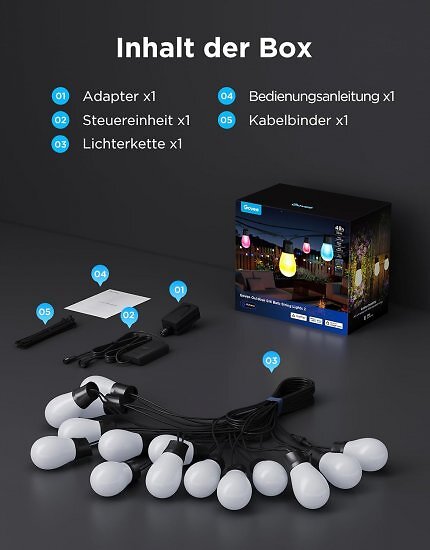 Zum bisher besten Amazon-Preis gibt es eine smarte Govee-Lichterkette mit Alexa und MAtter.