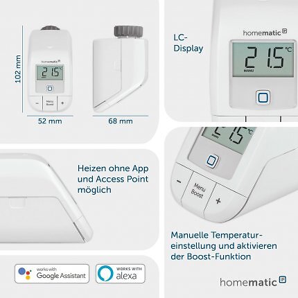 Auch händisch lassen sich die Thermostate einstellen.