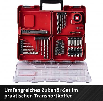Viel Zubehör im praktischen Transportkoffer.